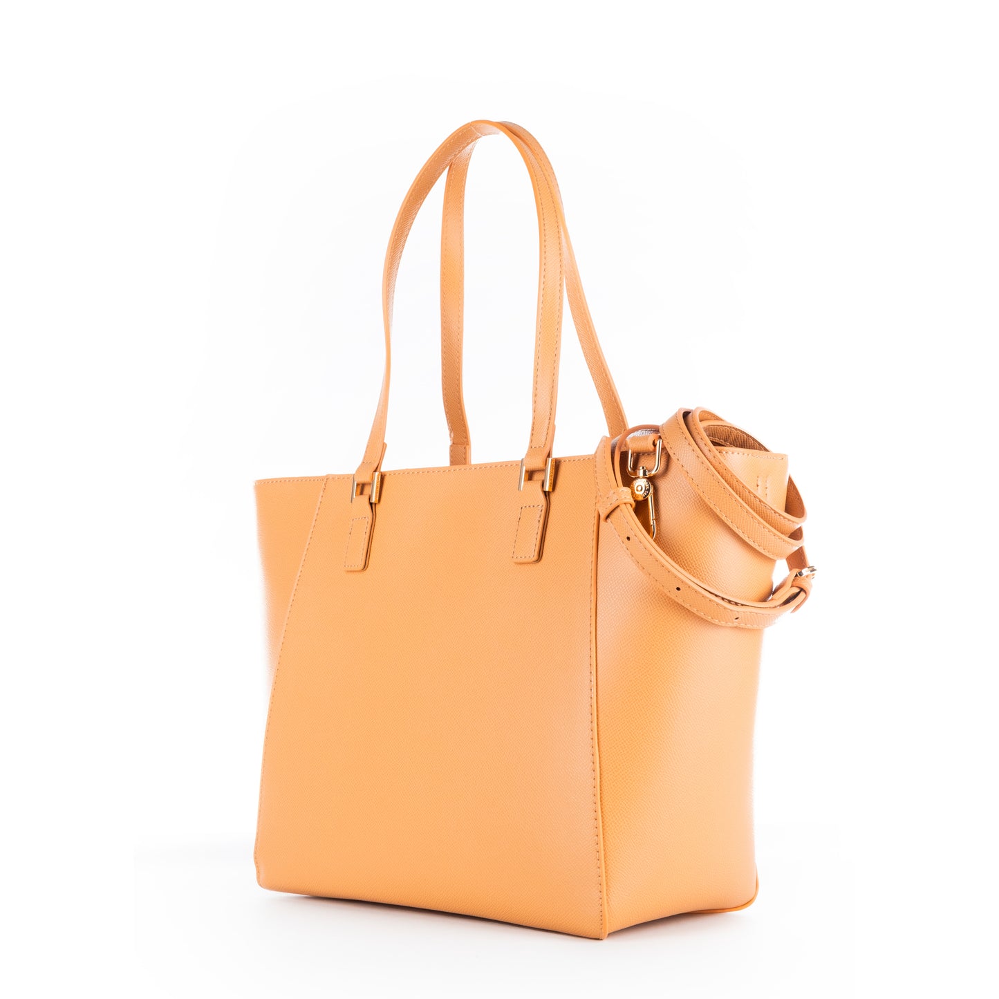 Bolsa Tote U.S. Polo Assn. Bege Claro com Alças Duplas e Logótipo Dourado