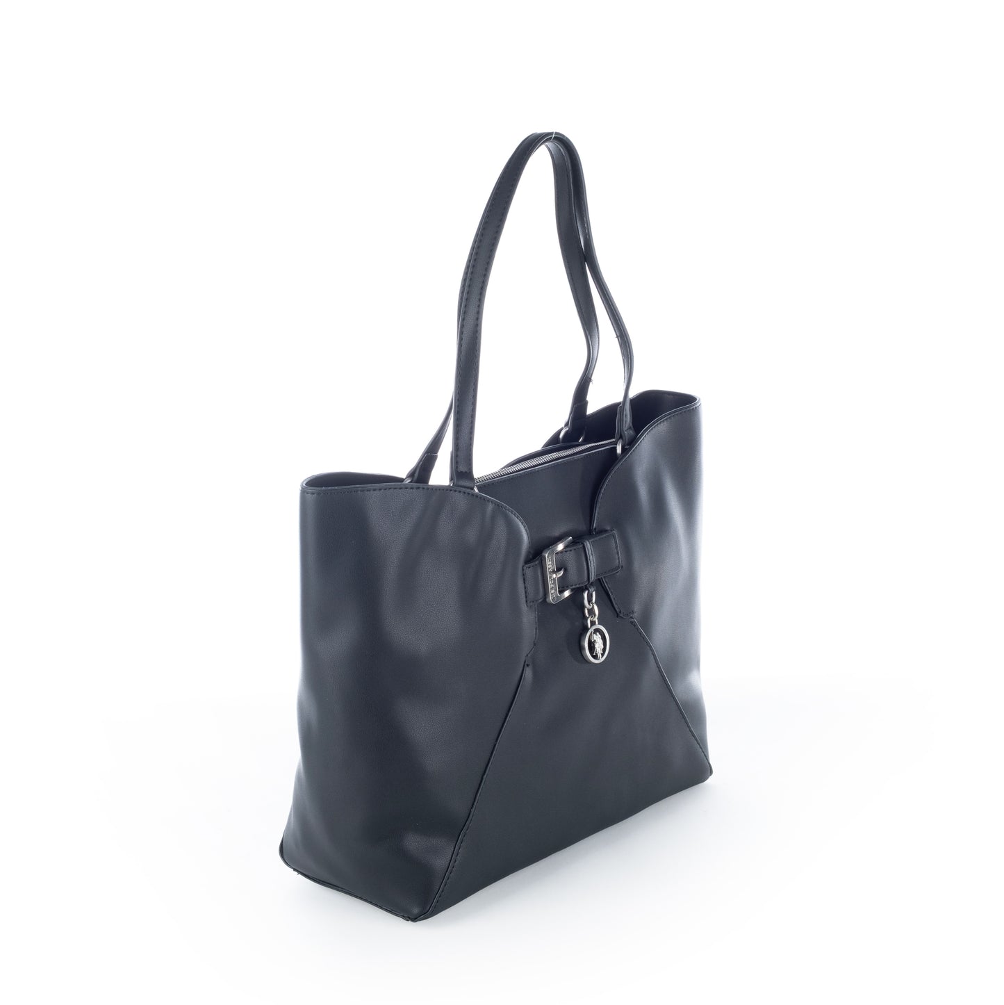 Bolsa Tote US Polo, Cor Preta, com Detalhes Metálicos