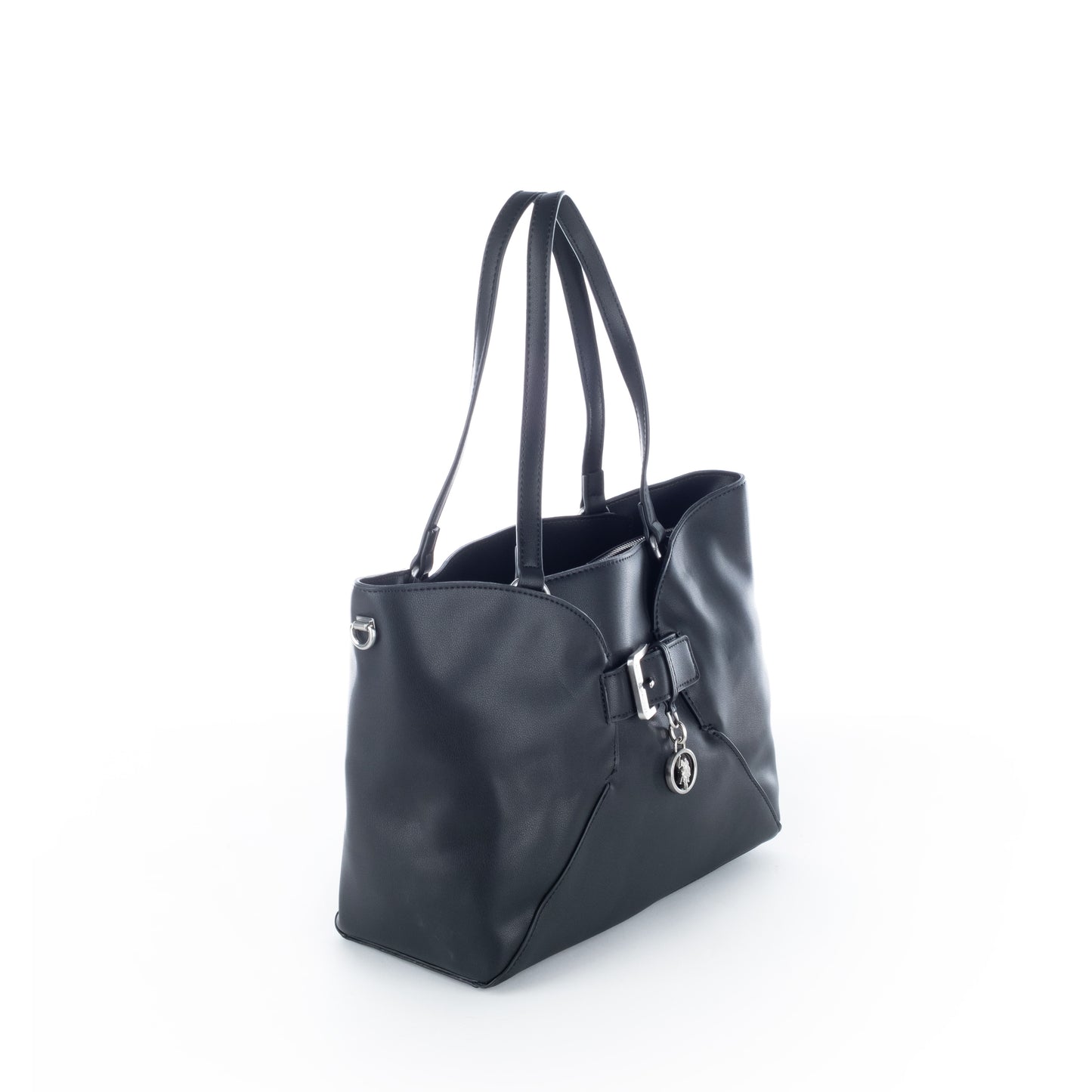 Bolsa Tote Us Polo Preta com Detalhe Metálico