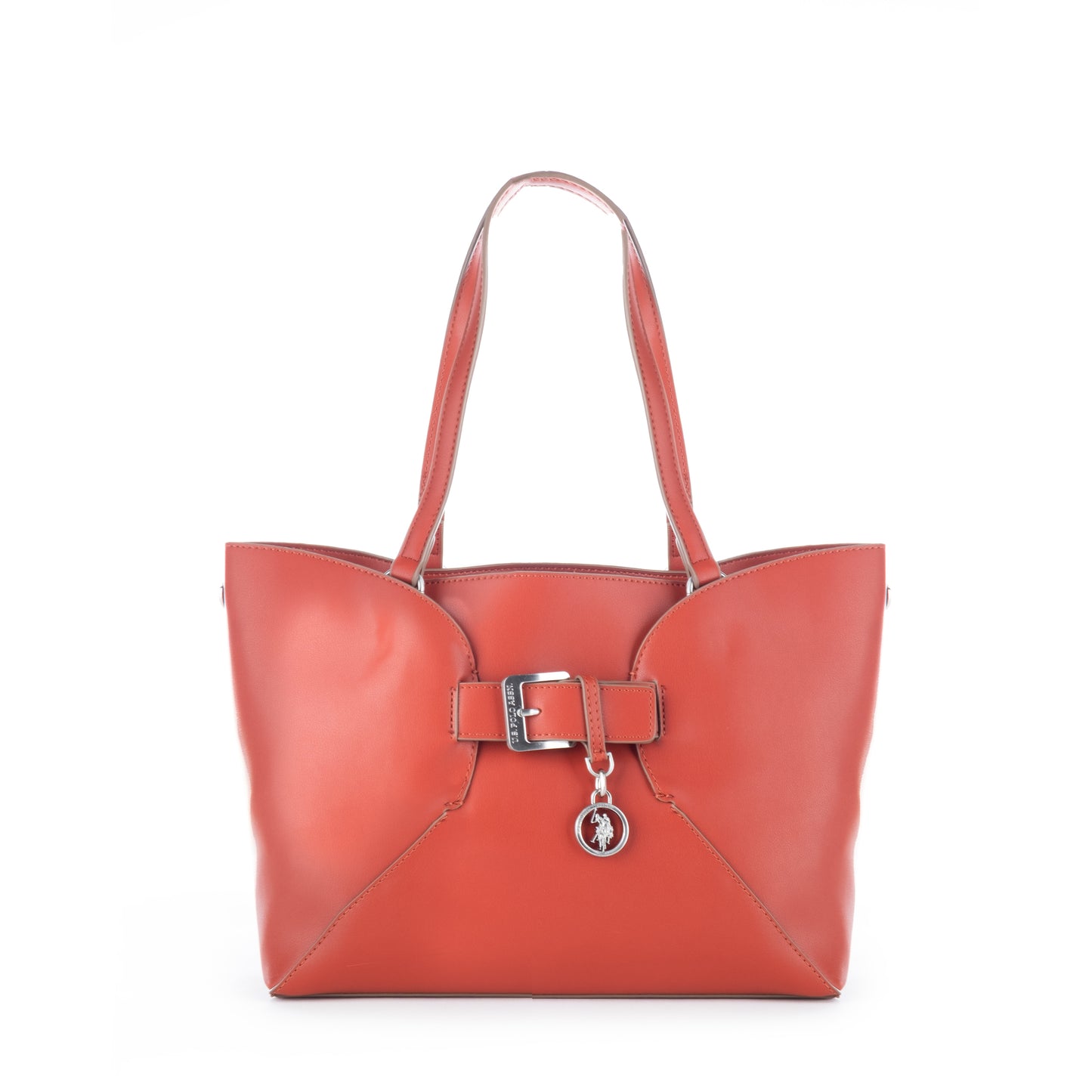 Bolsa Tote US Polo Vermelha com Detalhe de Fivela