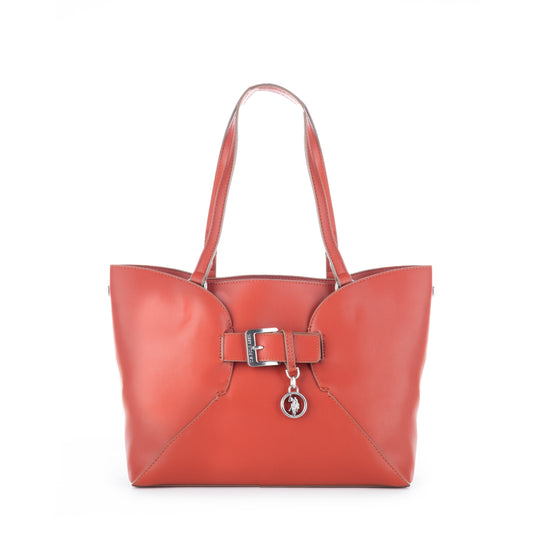 Bolsa Tote US Polo Vermelha com Detalhe de Fivela