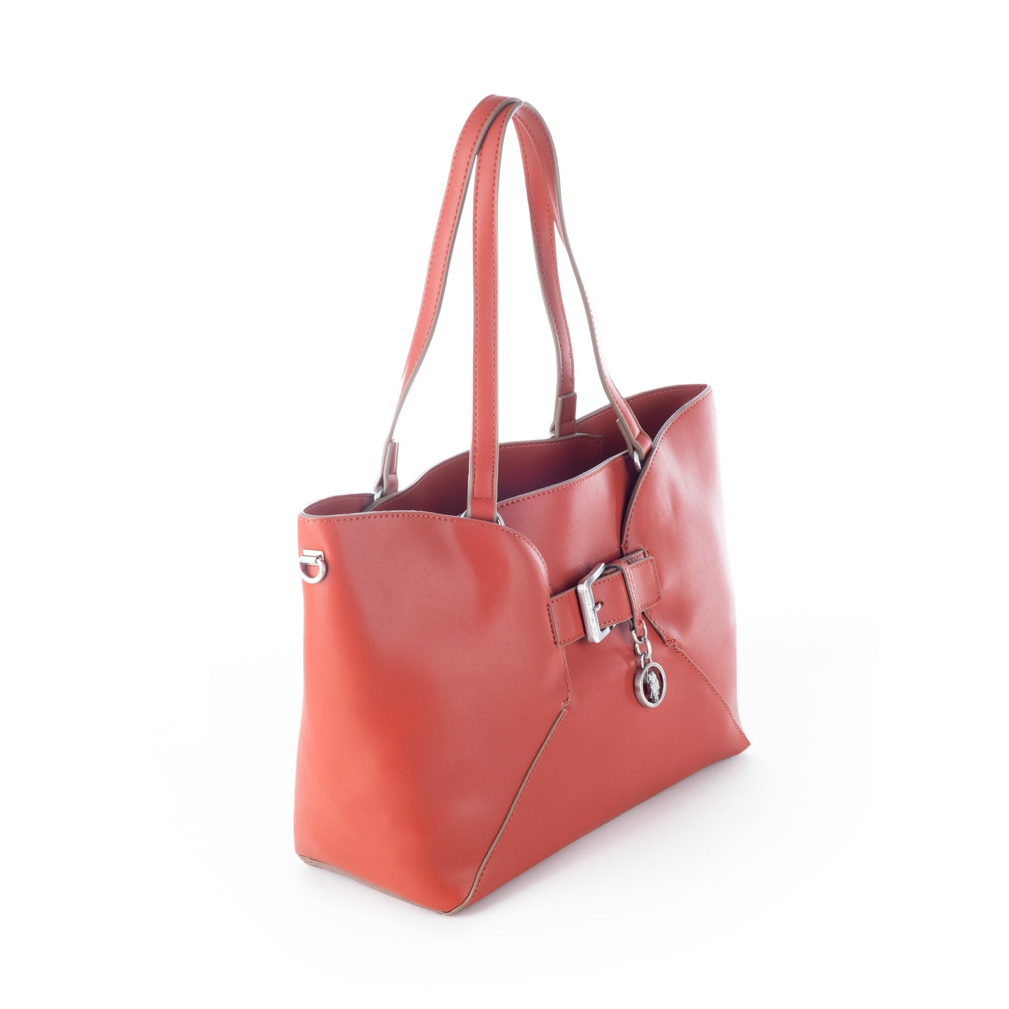 Bolsa Tote US Polo Vermelha com Detalhe de Fivela