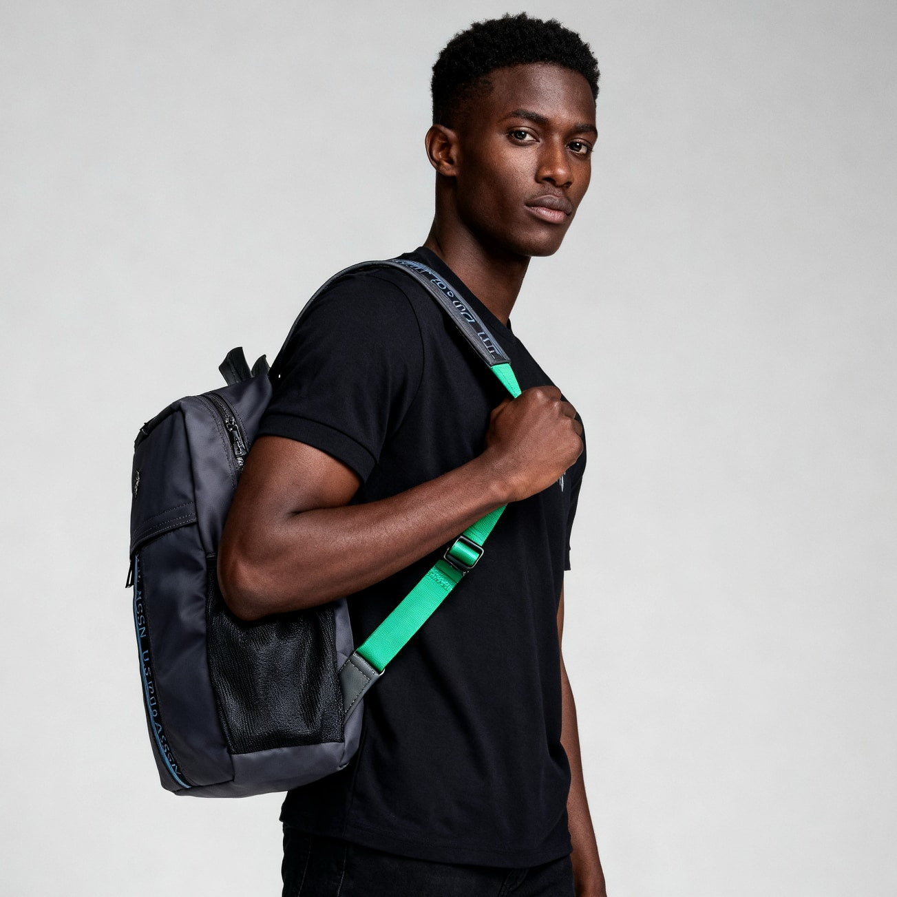 Mochila Homem Us Polo Azul com Detalhes Modernos
