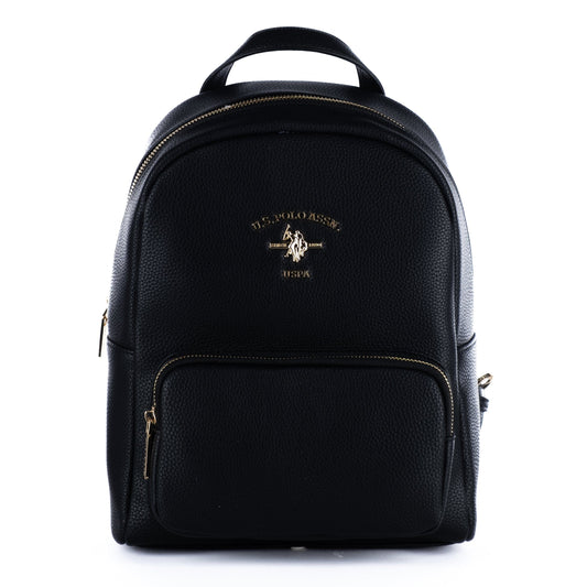 Mochila Unisexo US Polo Classic Preto com Emblema Dourado