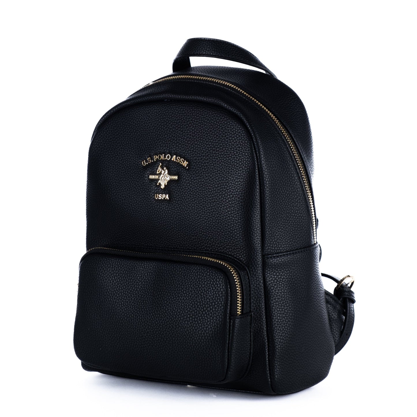 Mochila Unisexo US Polo Classic Preto com Emblema Dourado