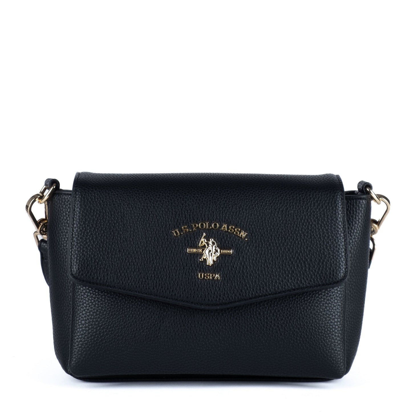 Bolsa Tiracolo Feminina US Polo ASSN Preta com Detalhes Elegantes