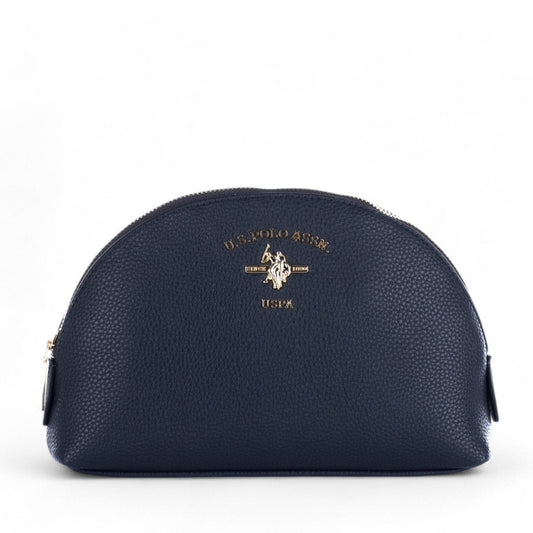 Bolsa Necessaire Us Polo Azul Marinho com Zíper Dourado