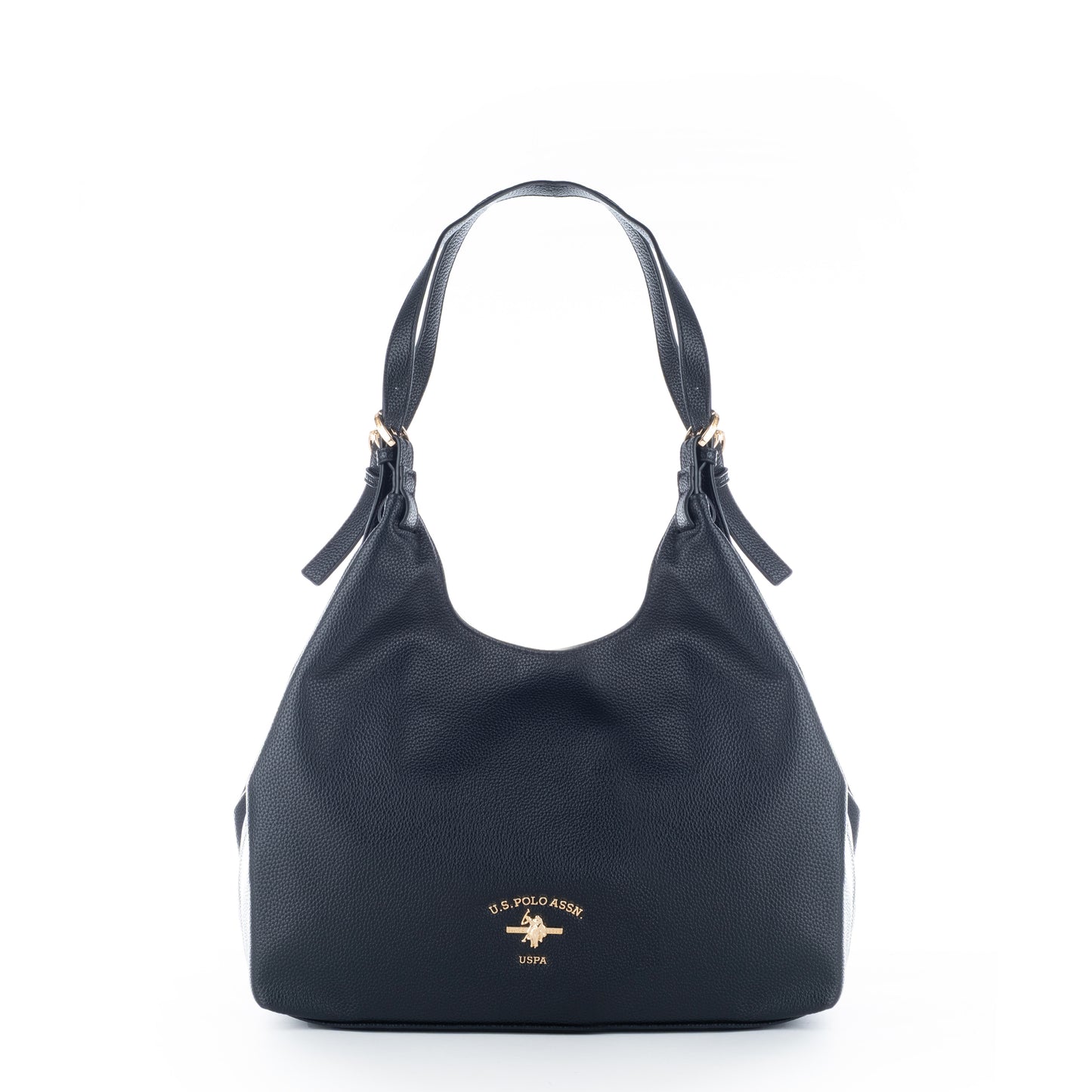 Bolsa de Ombro Us Polo Preto com Detalhes Elegantes
