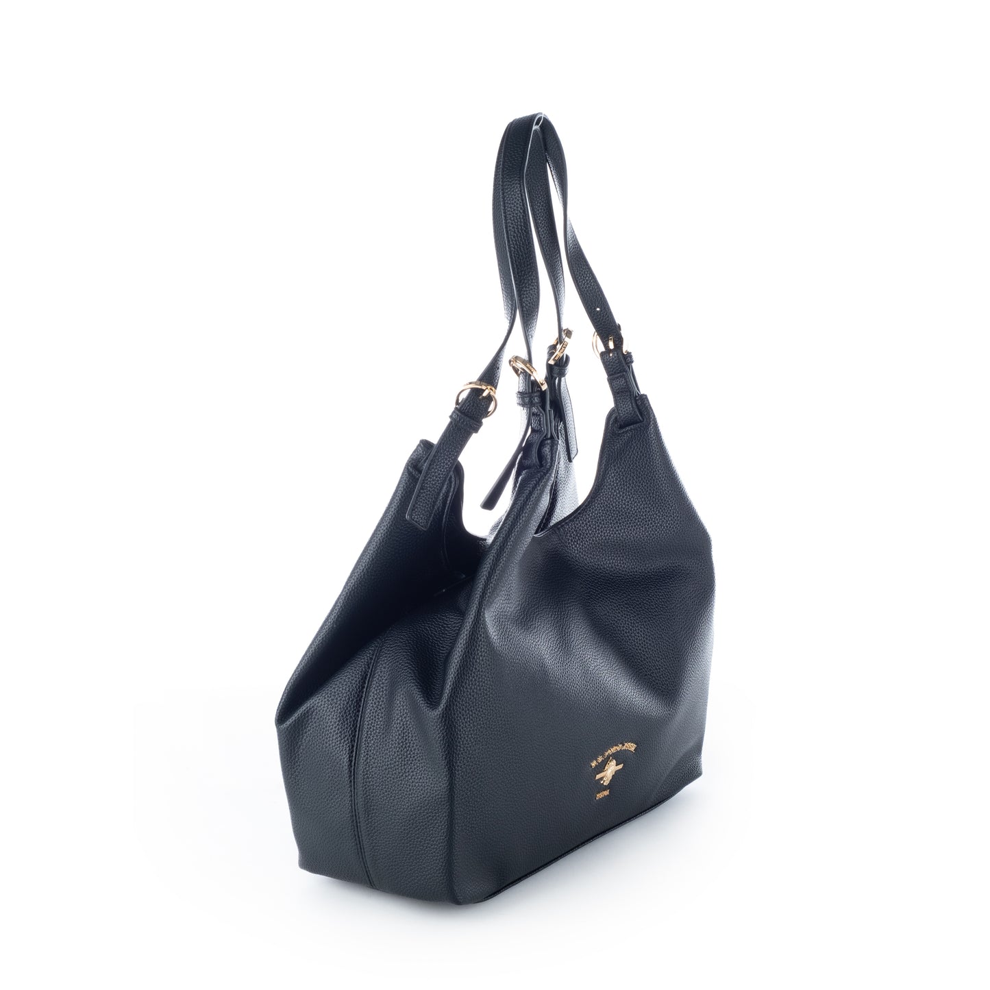 Bolsa de Ombro Us Polo Preto com Detalhes Elegantes