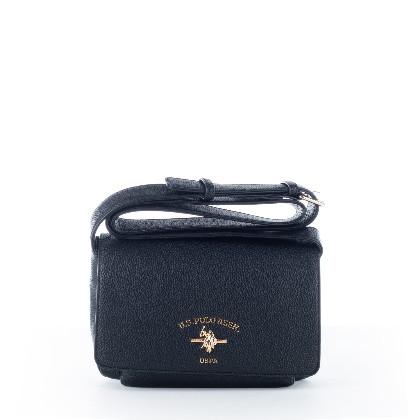 Bolsa Tiracolo Us Polo Preta com Alça Ajustável