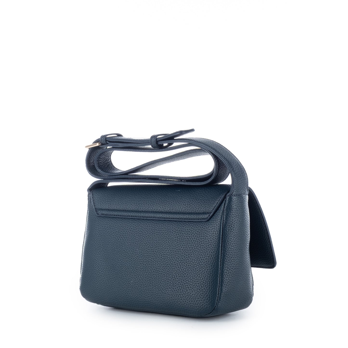 Bolsa Tiracolo US Polo Preta com Alça Ajustável e Detalhes Dourados