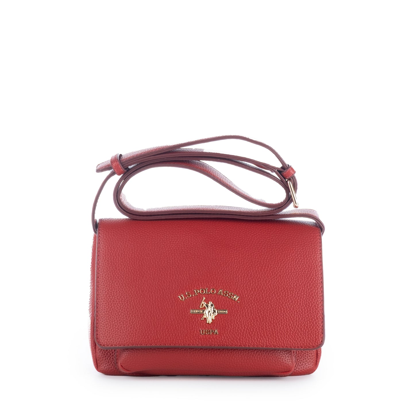 Bolsa Tiracolo Us Polo Vermelha Elegante em Couro
