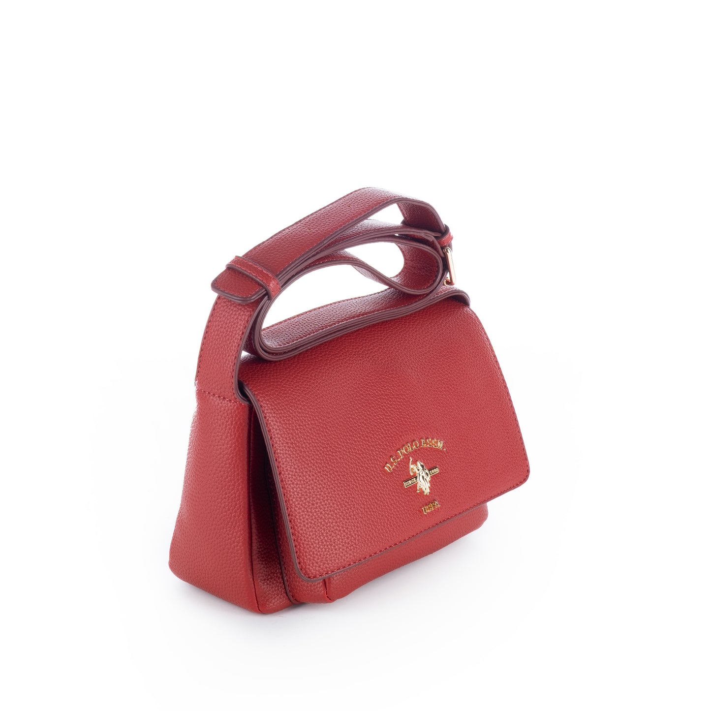 Bolsa Tiracolo Us Polo Vermelha Elegante em Couro