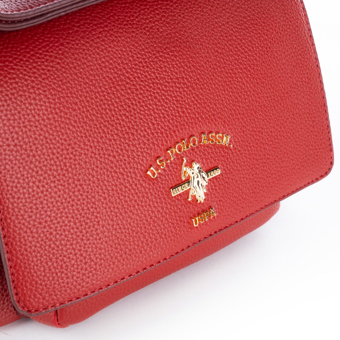Bolsa Tiracolo Us Polo Vermelha Elegante em Couro
