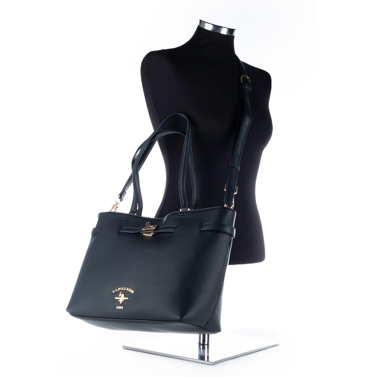 Bolsa Tote US Polo Preto Sofisticada