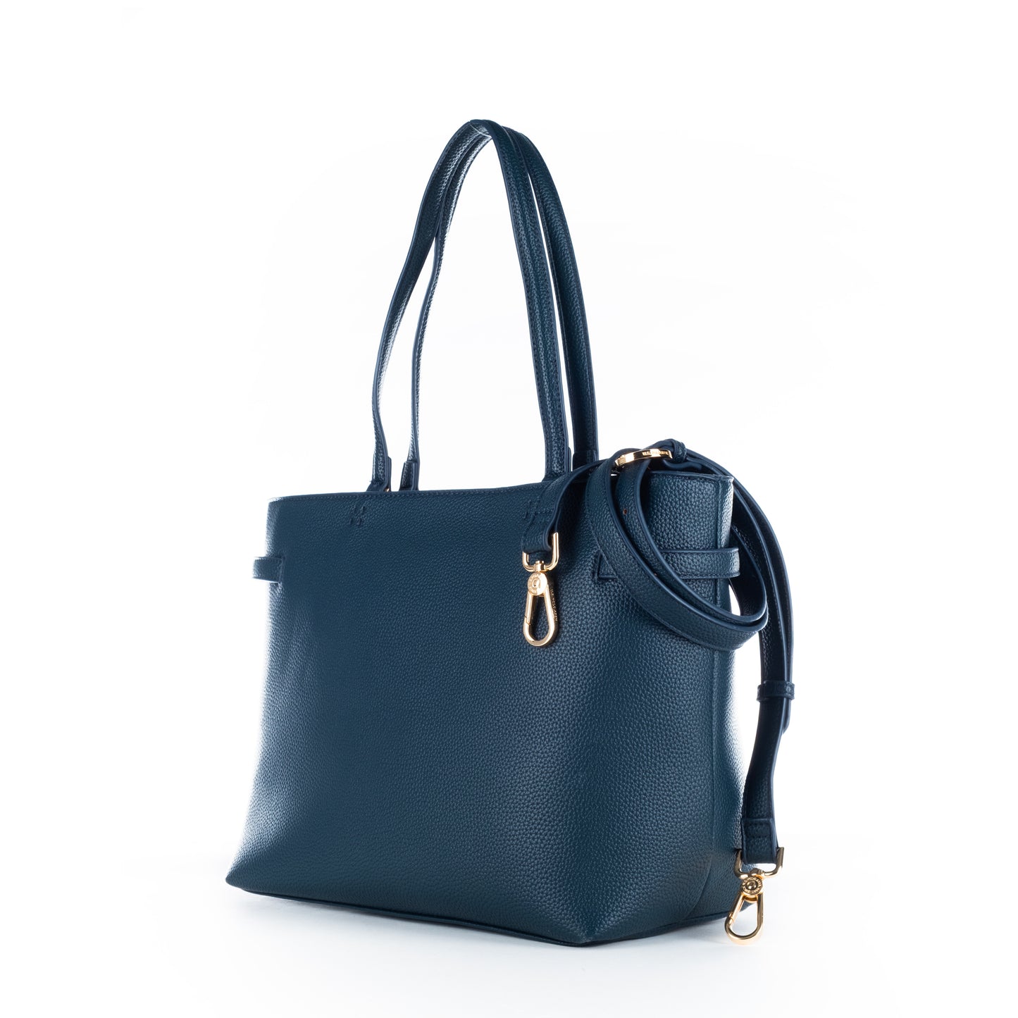 Bolsa Tote U.S. Polo Assn. Azul Escuro com Logótipo Dourado e Alça Removível