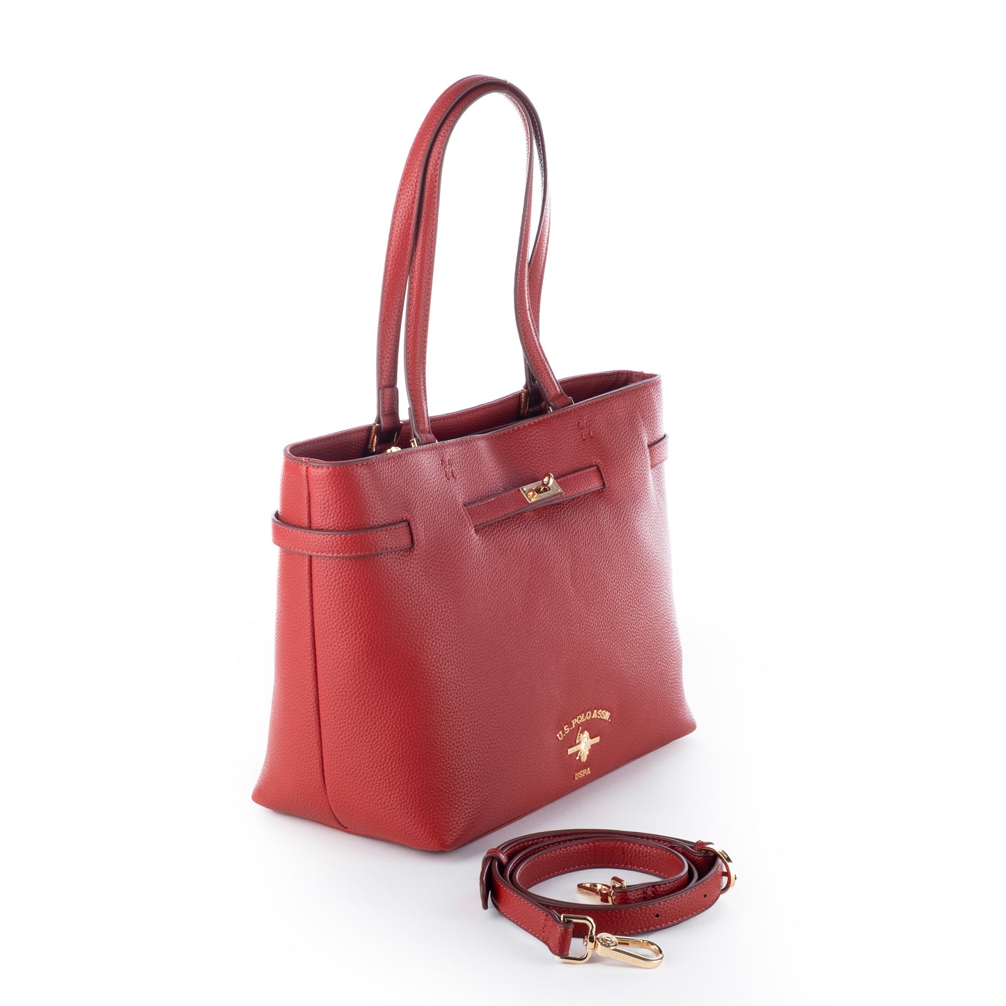 Bolsa Tote US Polo Vermelha com Detalhes Elegantes