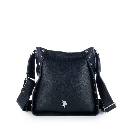 Bolsa Tiracolo Us Polo Preta com Detalhes Elegantes