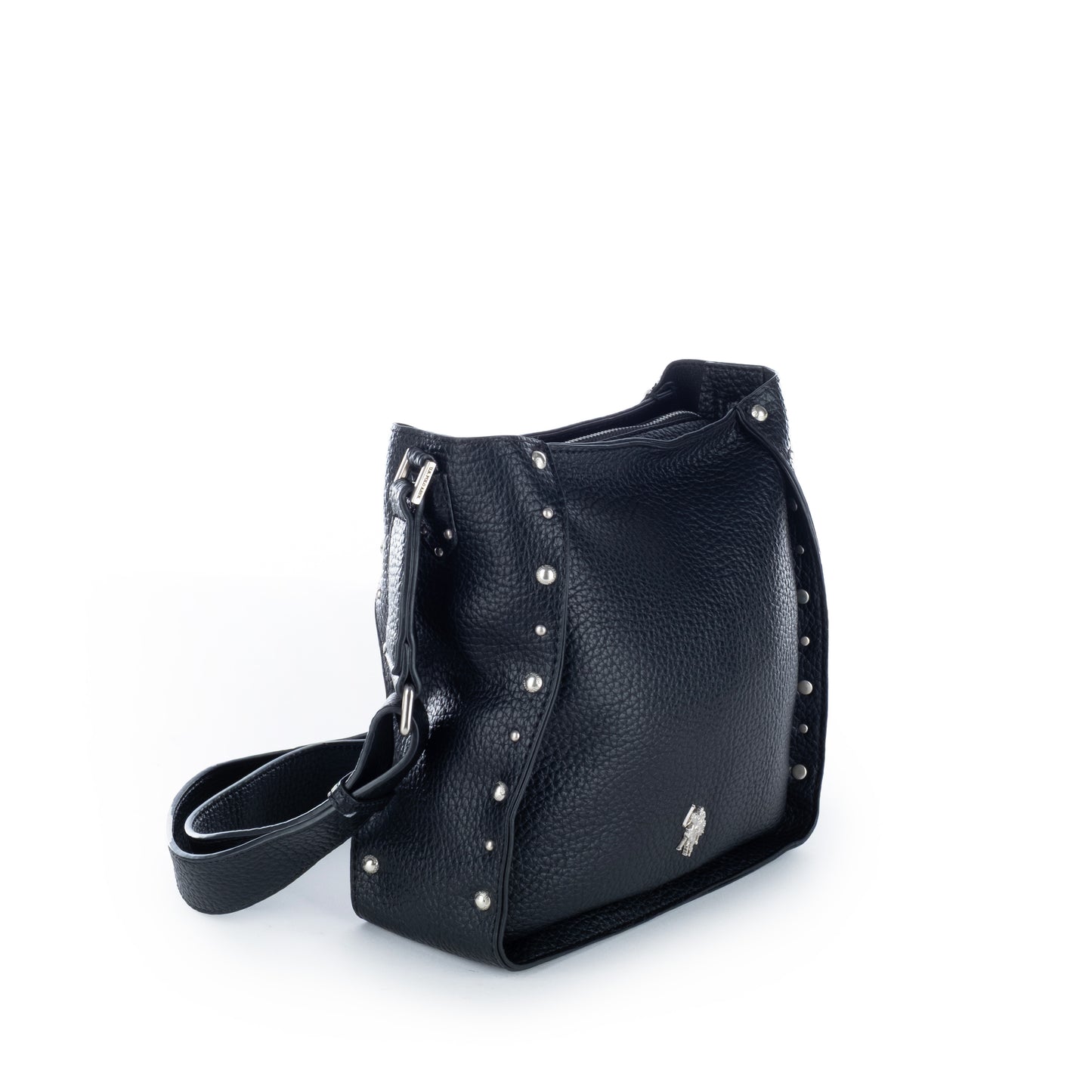 Bolsa Tiracolo Us Polo Preta com Detalhes Elegantes