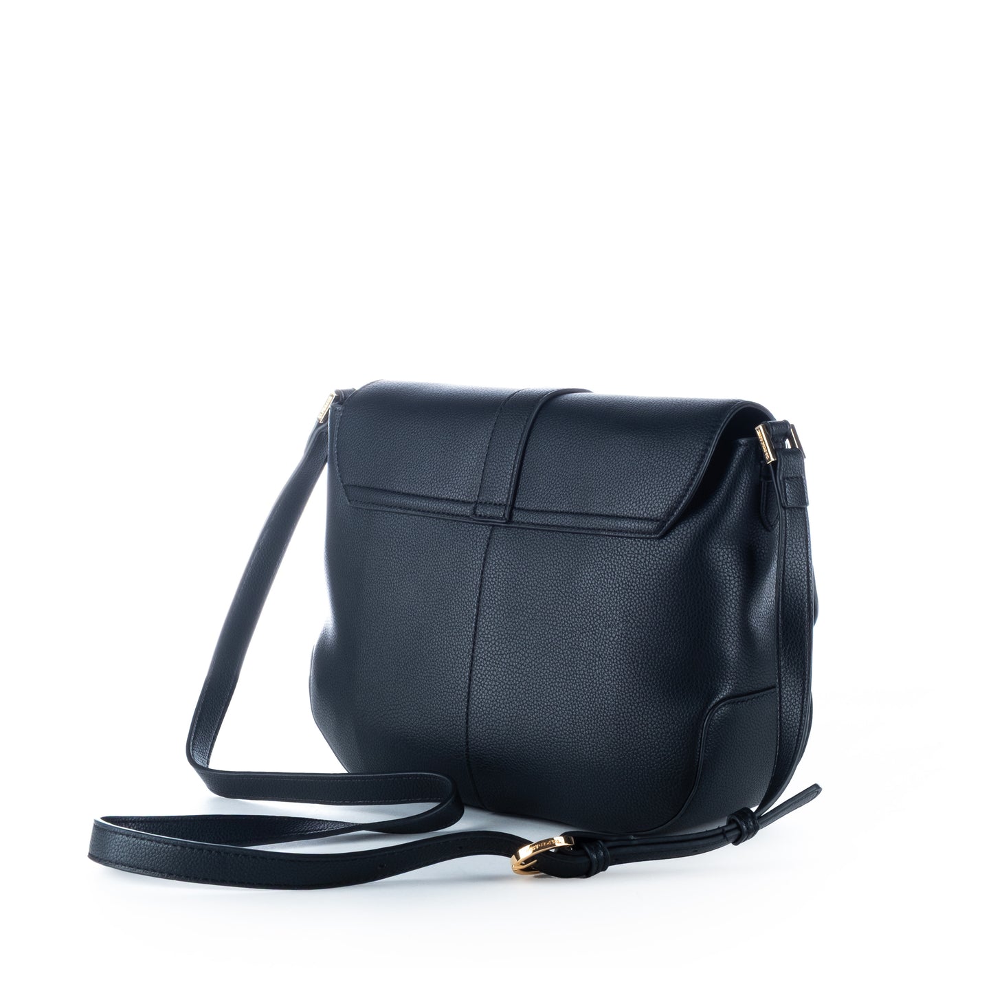 Bolsa Tiracolo US Polo Preta com Detalhes Dourados