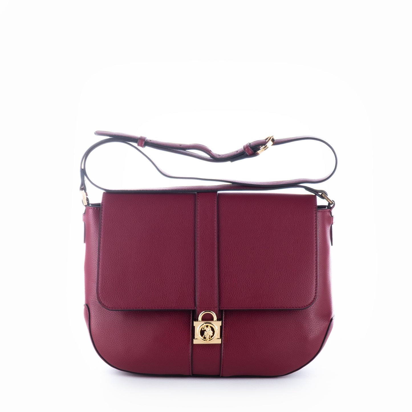 Bolsa Tiracolo US Polo Vinho com Fecho Metálico