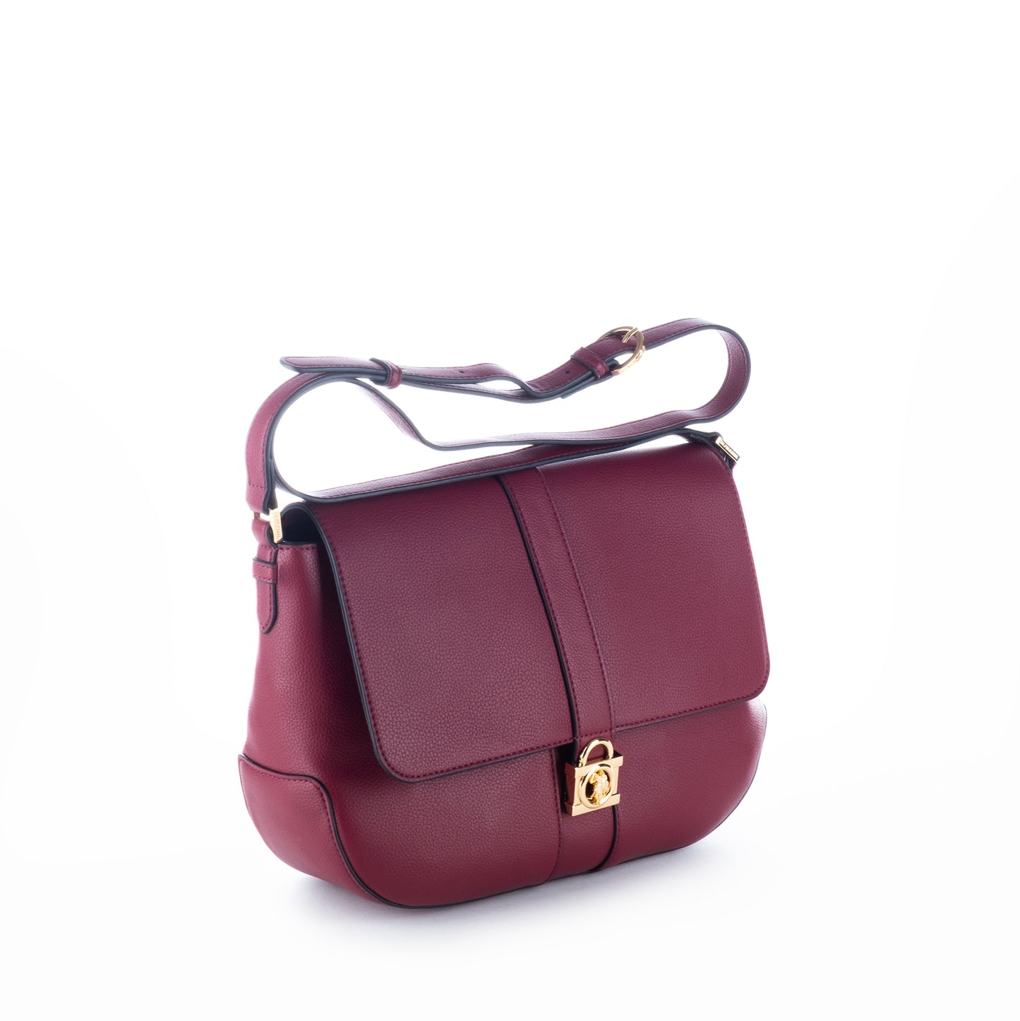 Bolsa Tiracolo US Polo Vinho com Fecho Metálico