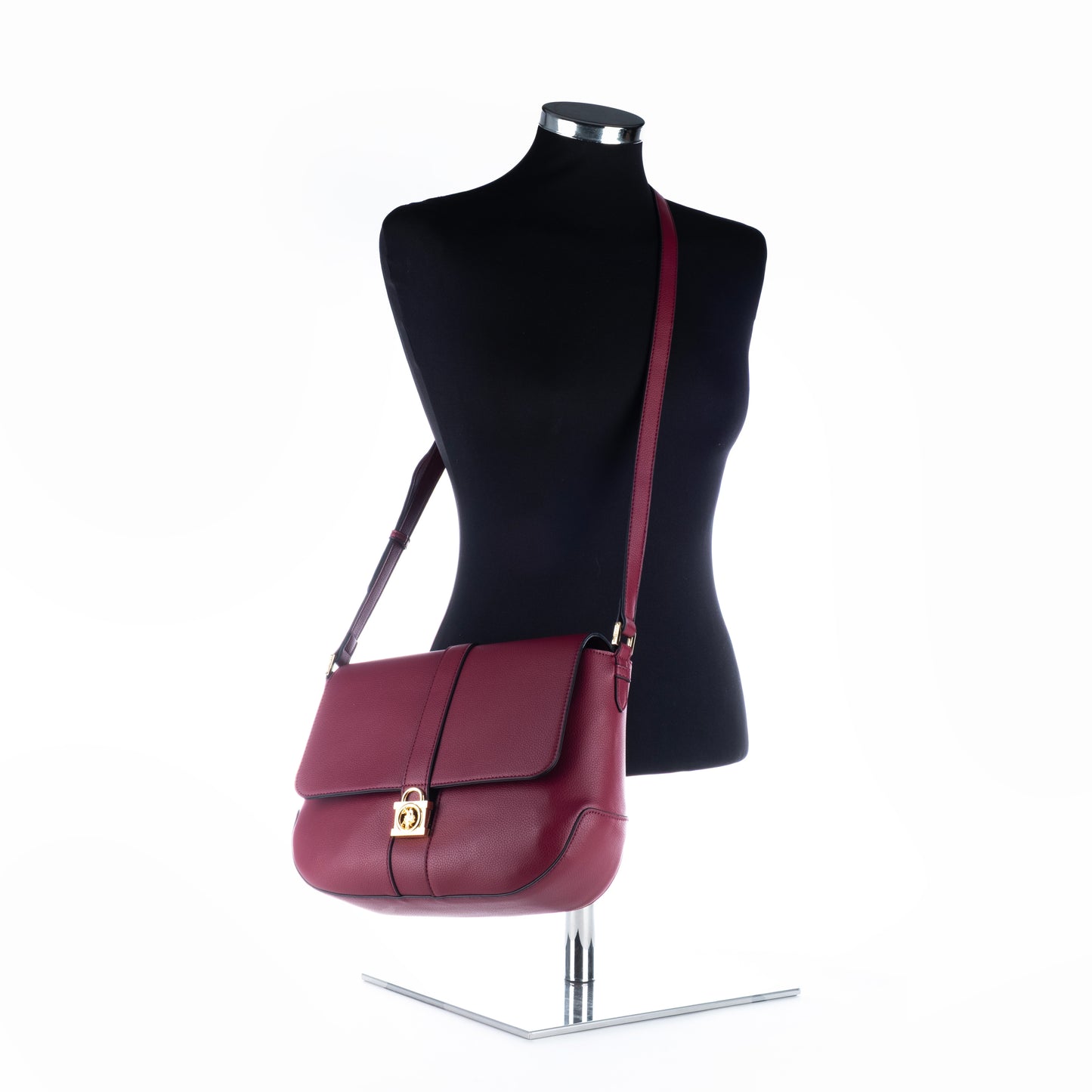 Bolsa Tiracolo US Polo Vinho com Fecho Metálico
