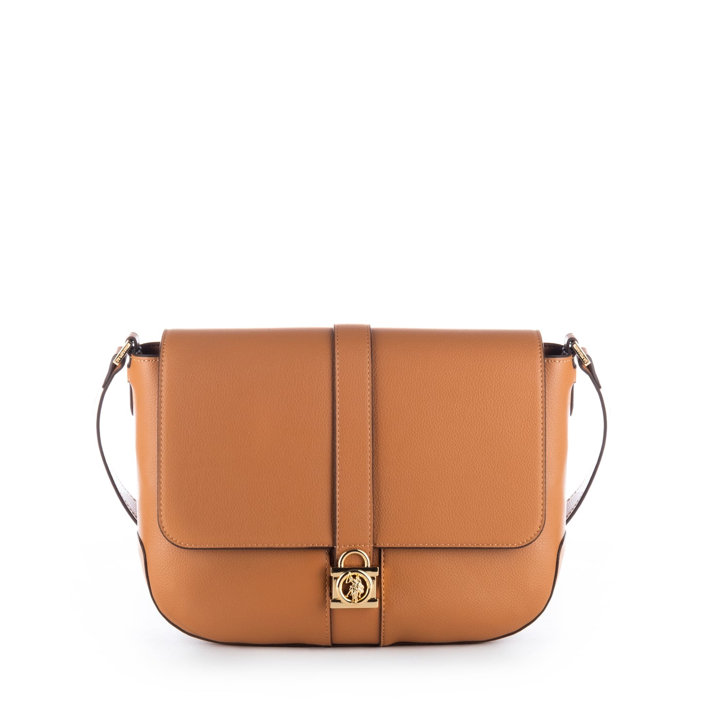 Bolsa Tiracolo US Polo Caramelo com Fecho Metálico