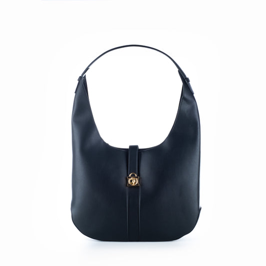 Bolsa de Ombro US Polo, Cor Preta, Elegante e Funcional estilo Hobo