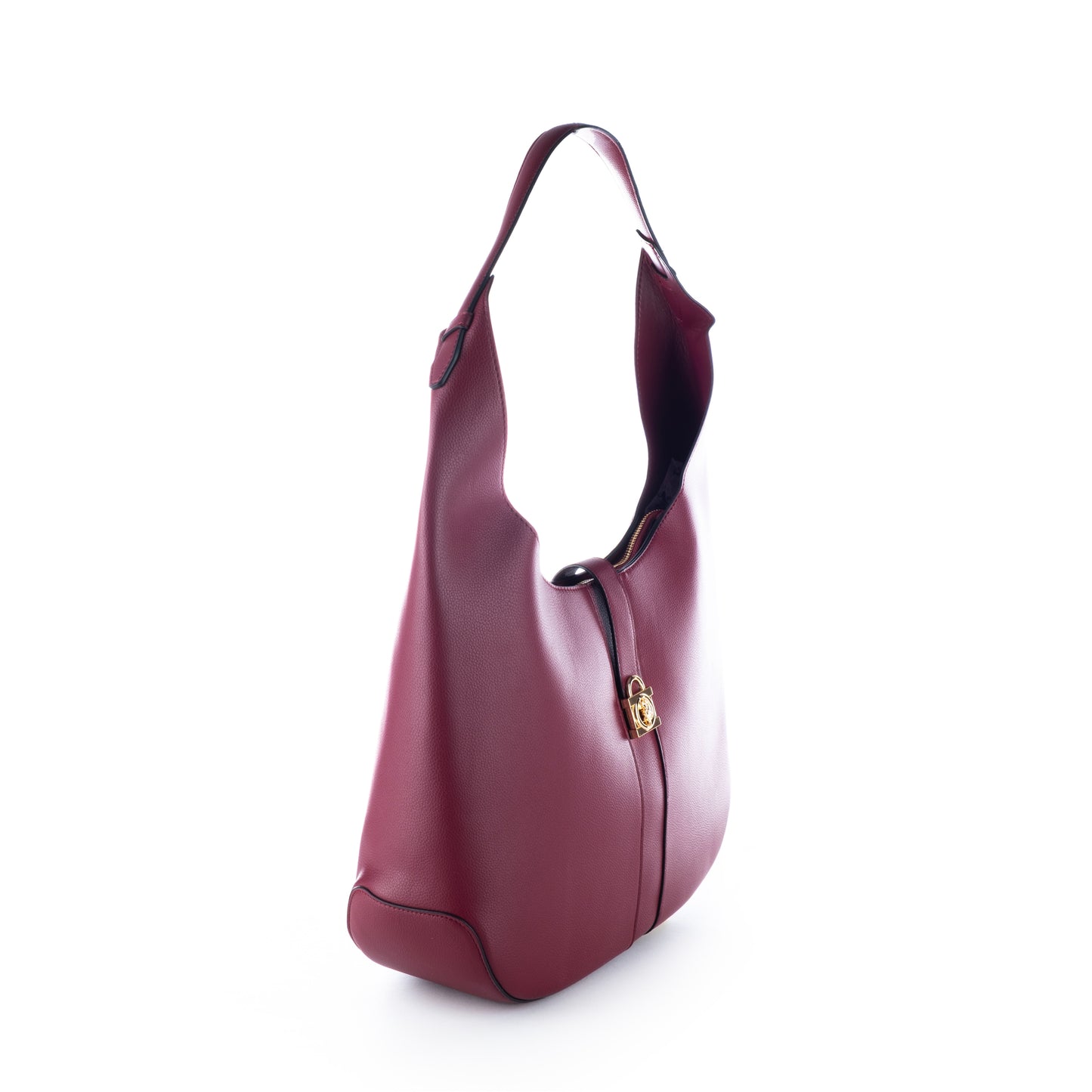 Bolsa de Ombro US Polo Assn Vinho Elegante com Detalhe em Dourado estilo Hobo