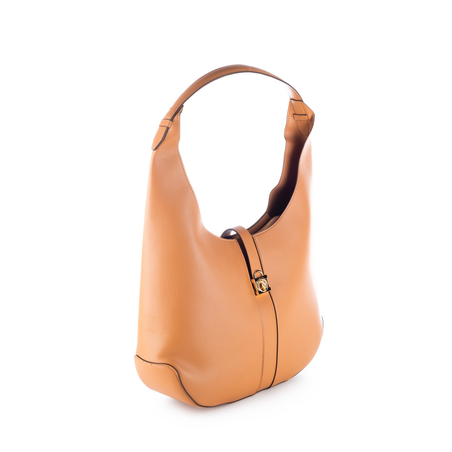 Bolsa de Ombro Us Polo Caramelo Com Detalhe Dourado estilo Hobo