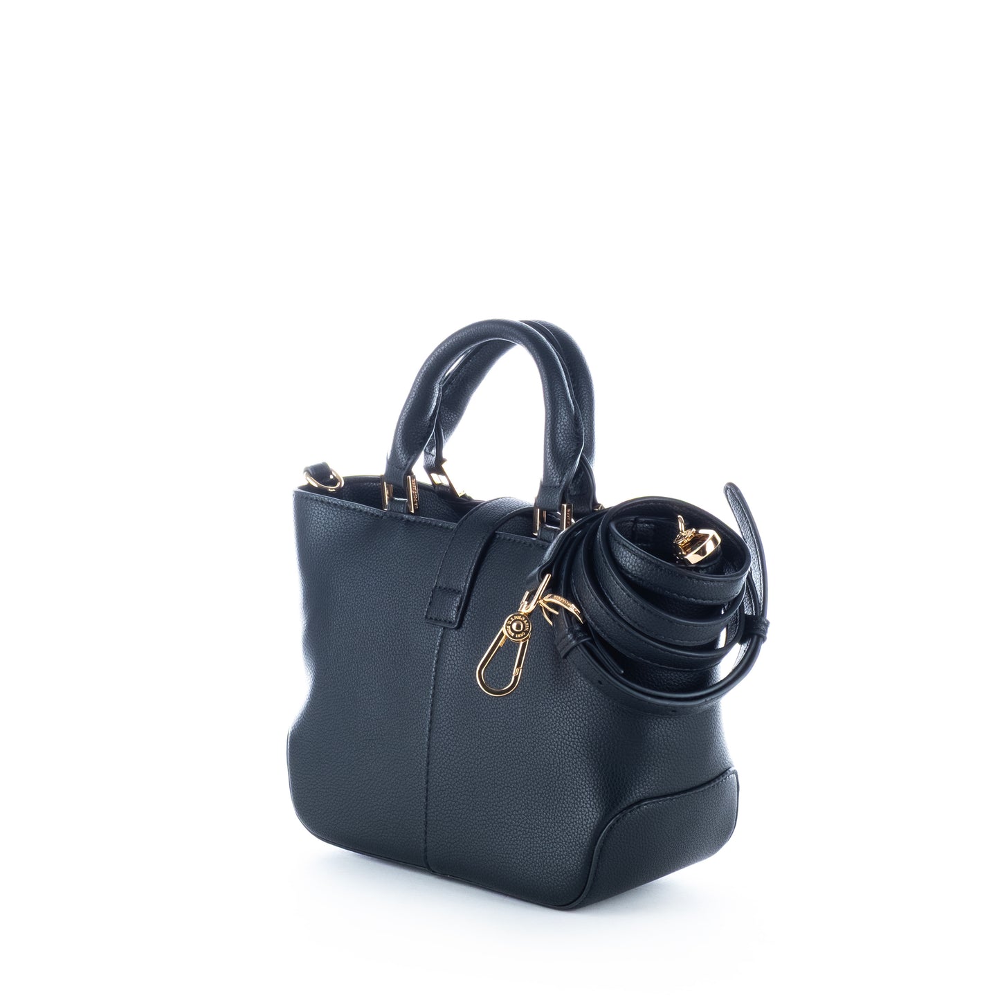 Bolsa Satchel Us Polo Preta com Fecho Decorativo
