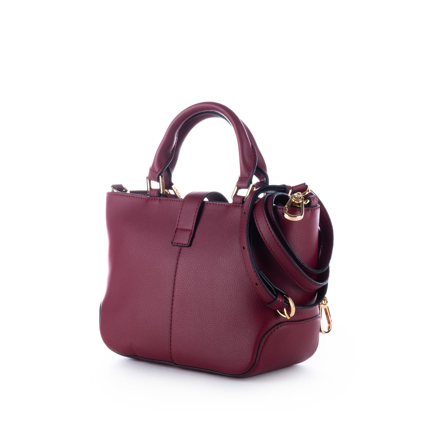 Bolsa Satchel Us Polo Vermelha com Detalhe Dourado