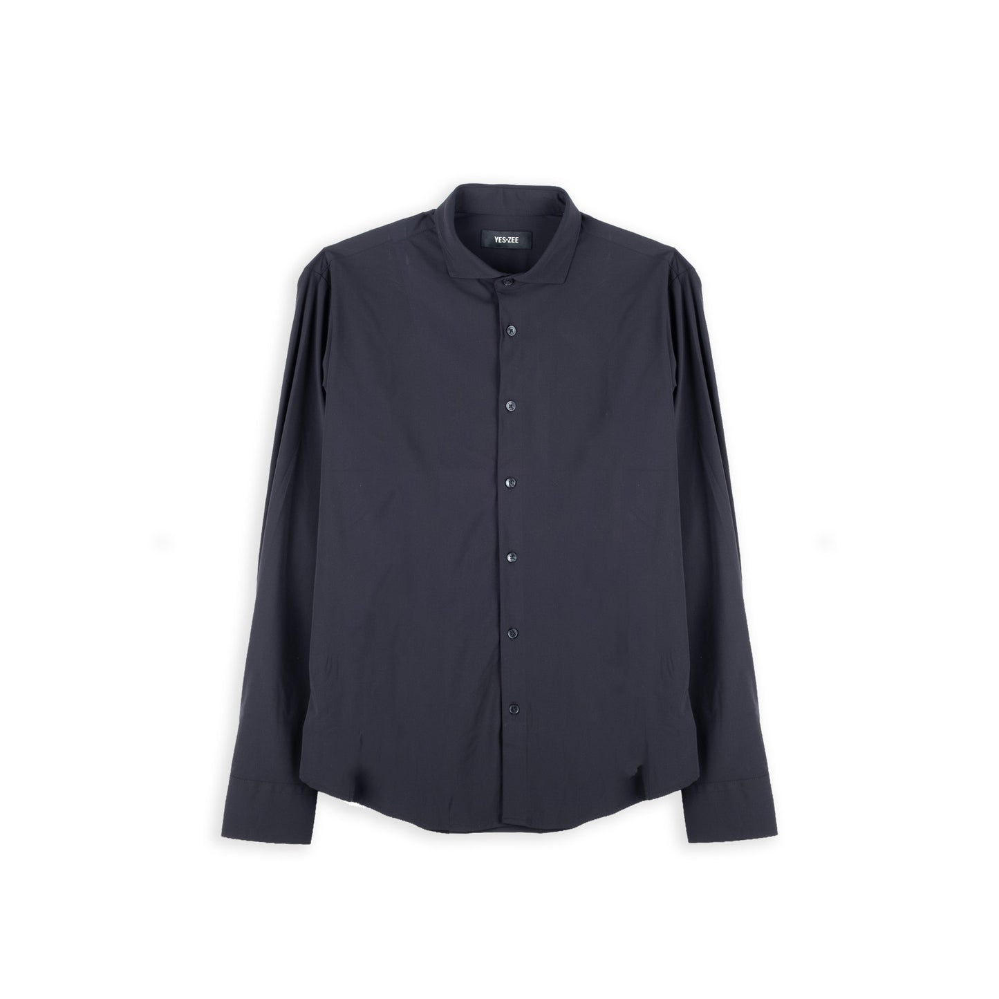 Camisa Homem Yes Zee Preta com Botões Frontais e Manga Comprida