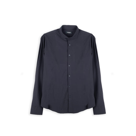 Camisa Homem Yes Zee Preta com Botões Frontais e Manga Comprida