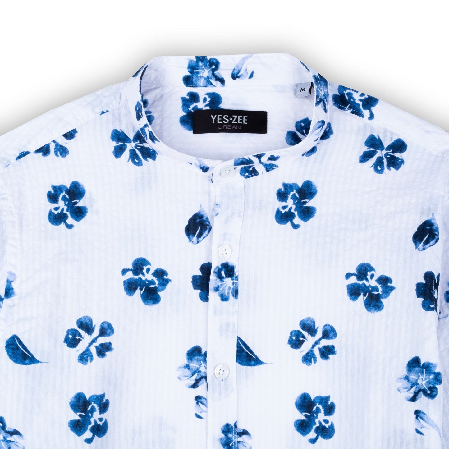 Camisa Homem Yes Zee Padrao Flores Azul