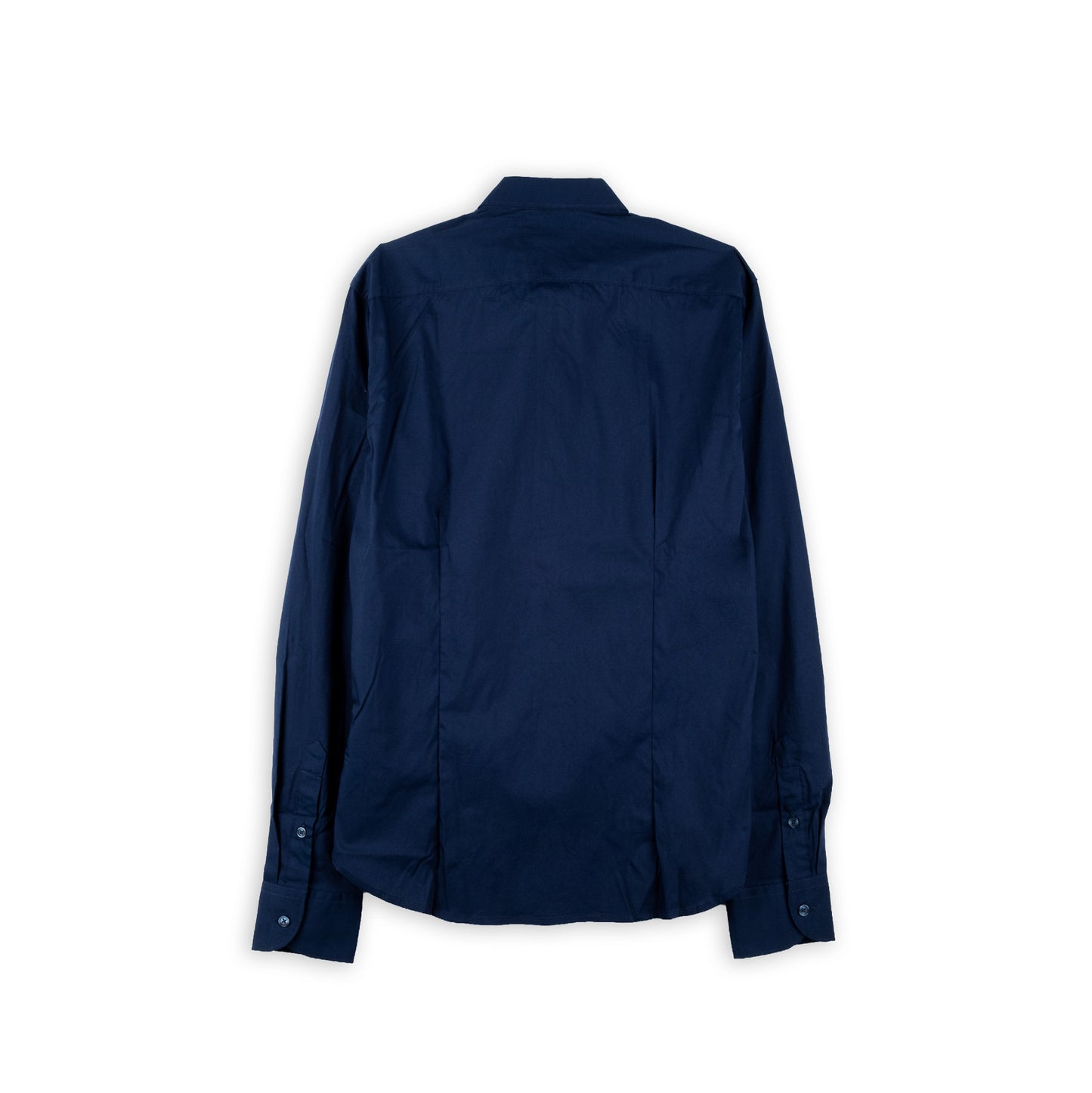 Camisa Homem Yes Zee Azul-Marinho de Manga Comprida com Colarinho Clássico
