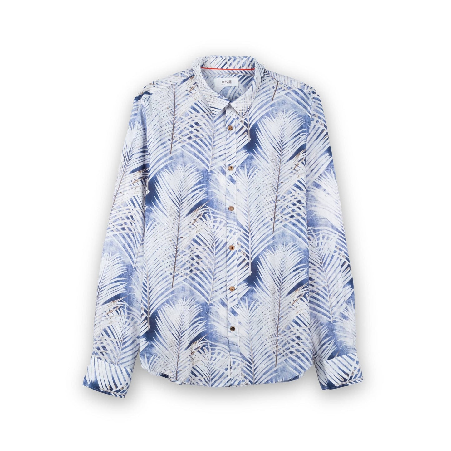 Camisa Homem Yes Zee Padrao Flores Azul