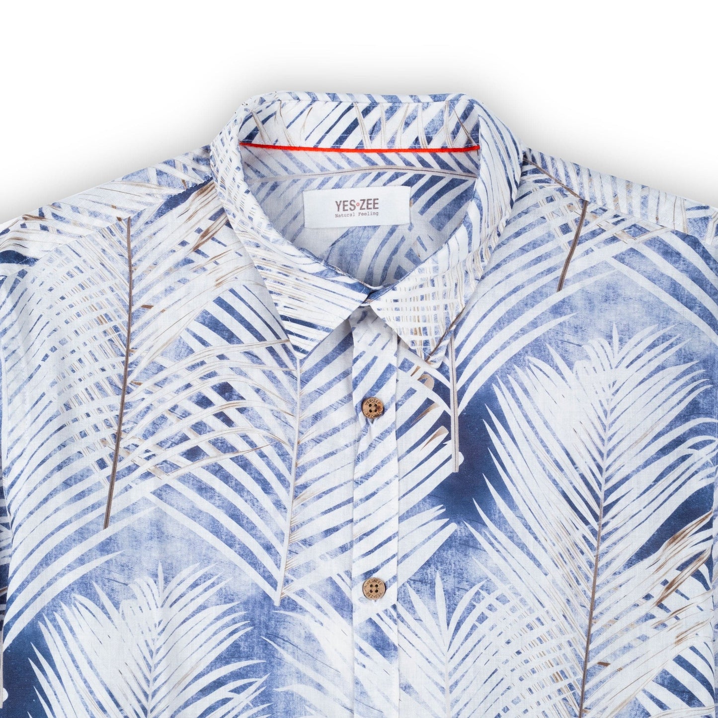 Camisa Homem Yes Zee Padrao Flores Azul