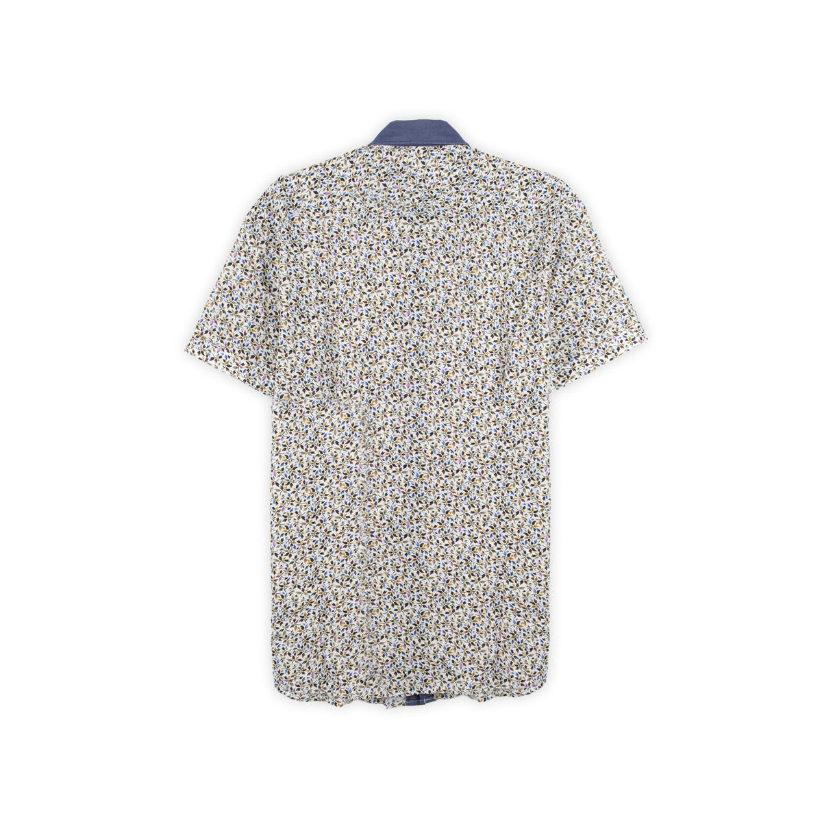 Camisa Homem Yes Zee Branca de Manga Curta com Microestampado Floral