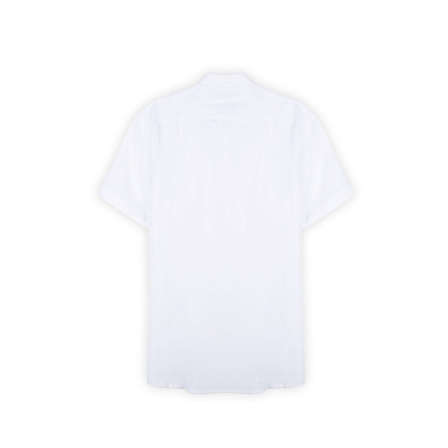 Camisa Homem Yes Zee Branca de Manga Curta com Botões Contrastantes