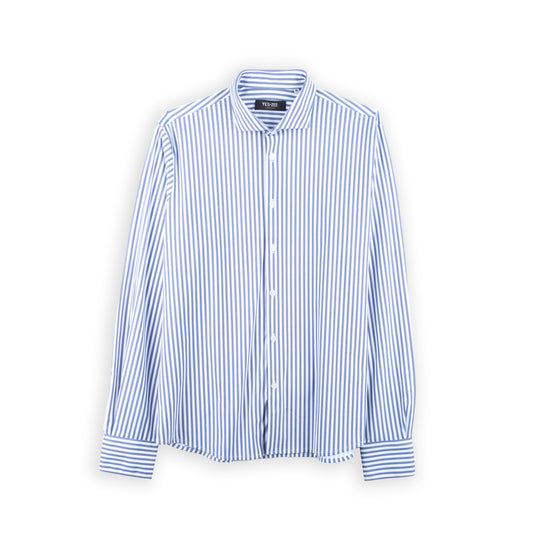 Camisa Homem Yes Zee em Azul e Branco