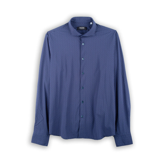 Camisa Homem Yes Zee em Azul Estampado