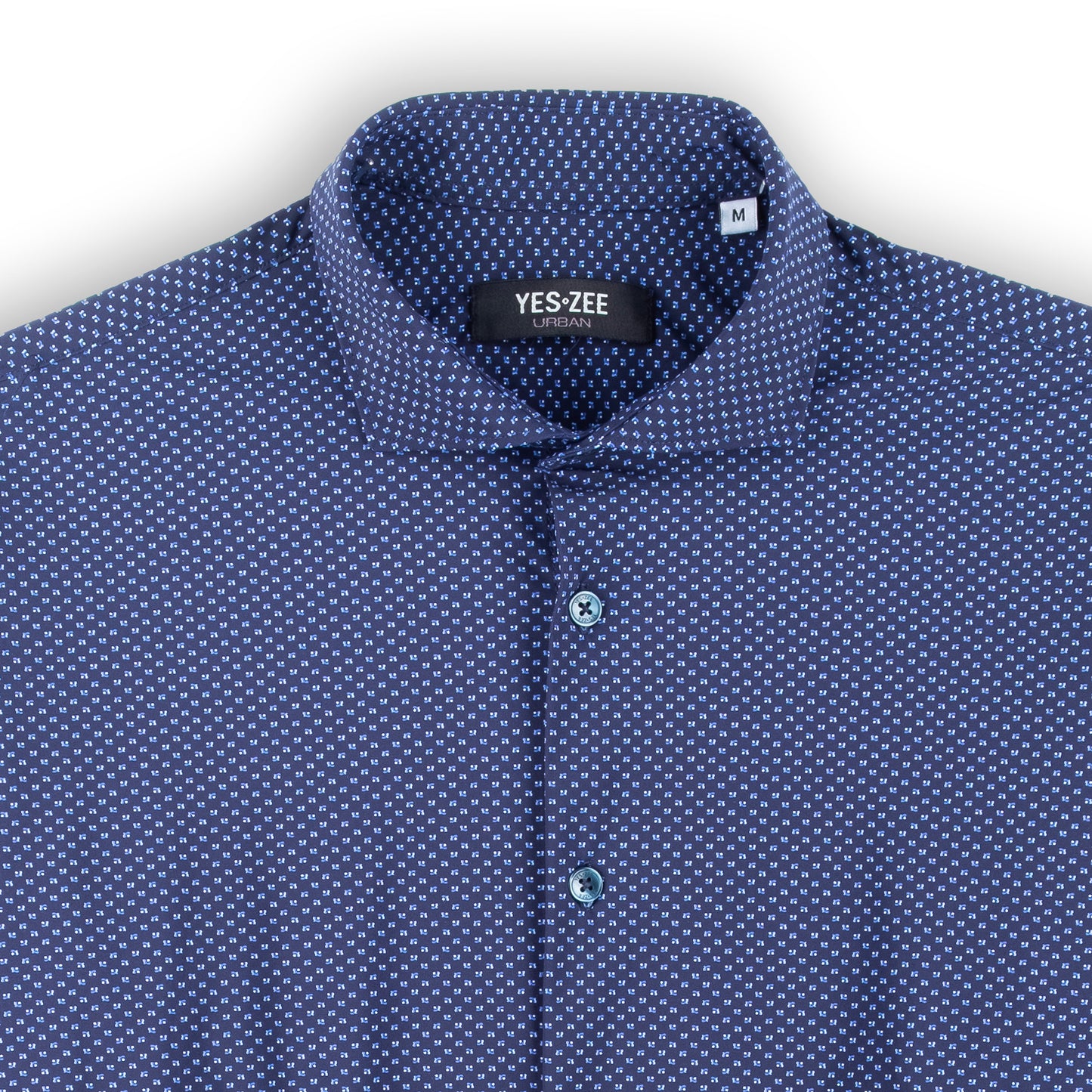 Camisa Homem Yes Zee em Azul Estampado