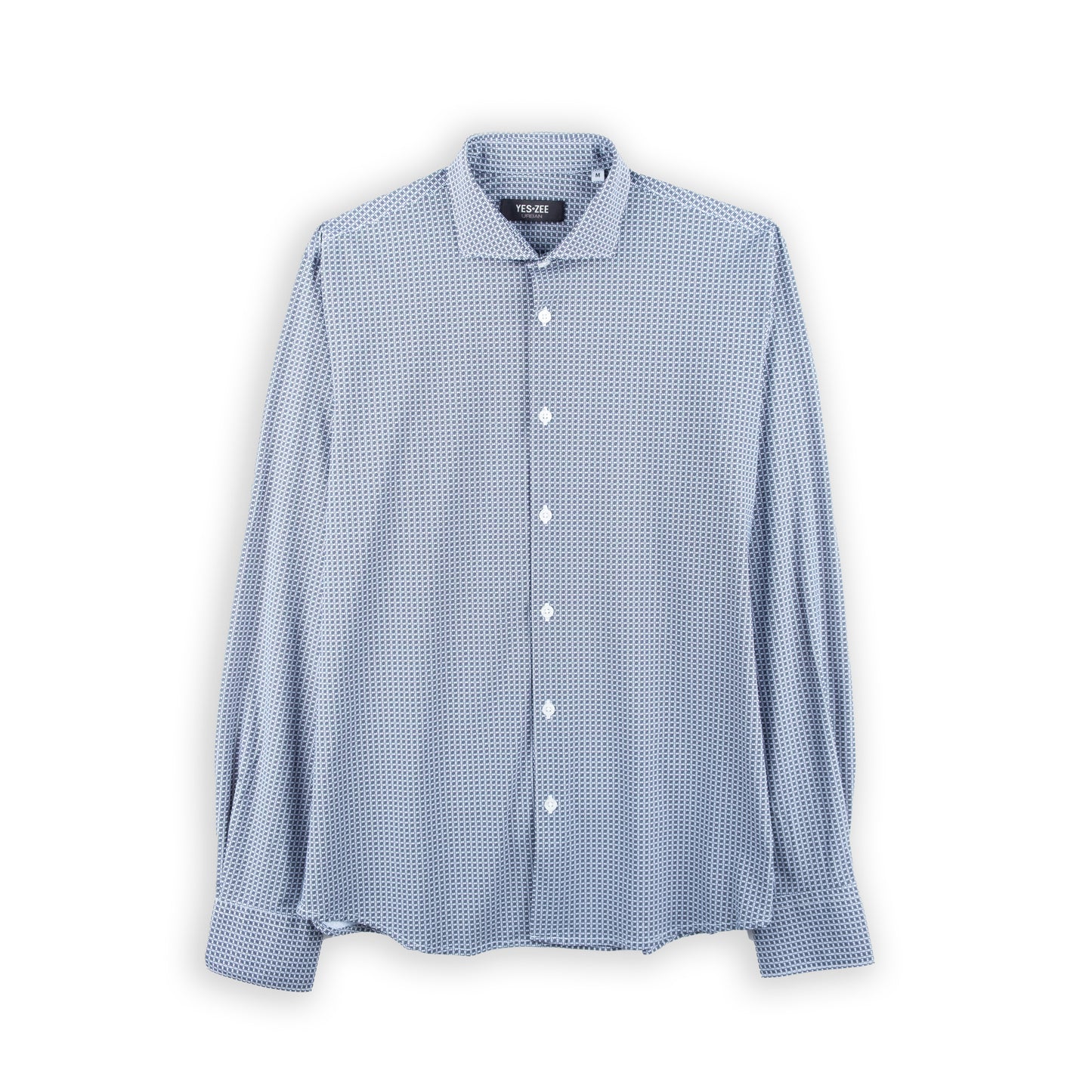 Camisa Homem Yes Zee em Azul Claro Estampado