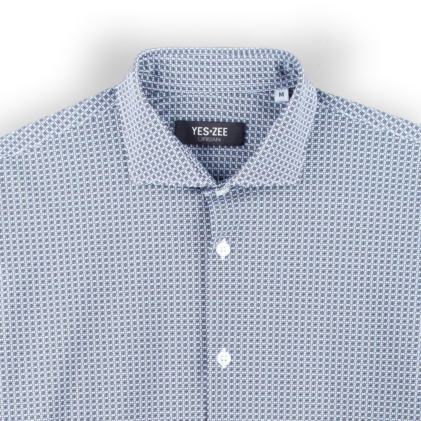 Camisa Homem Yes Zee em Azul Claro Estampado