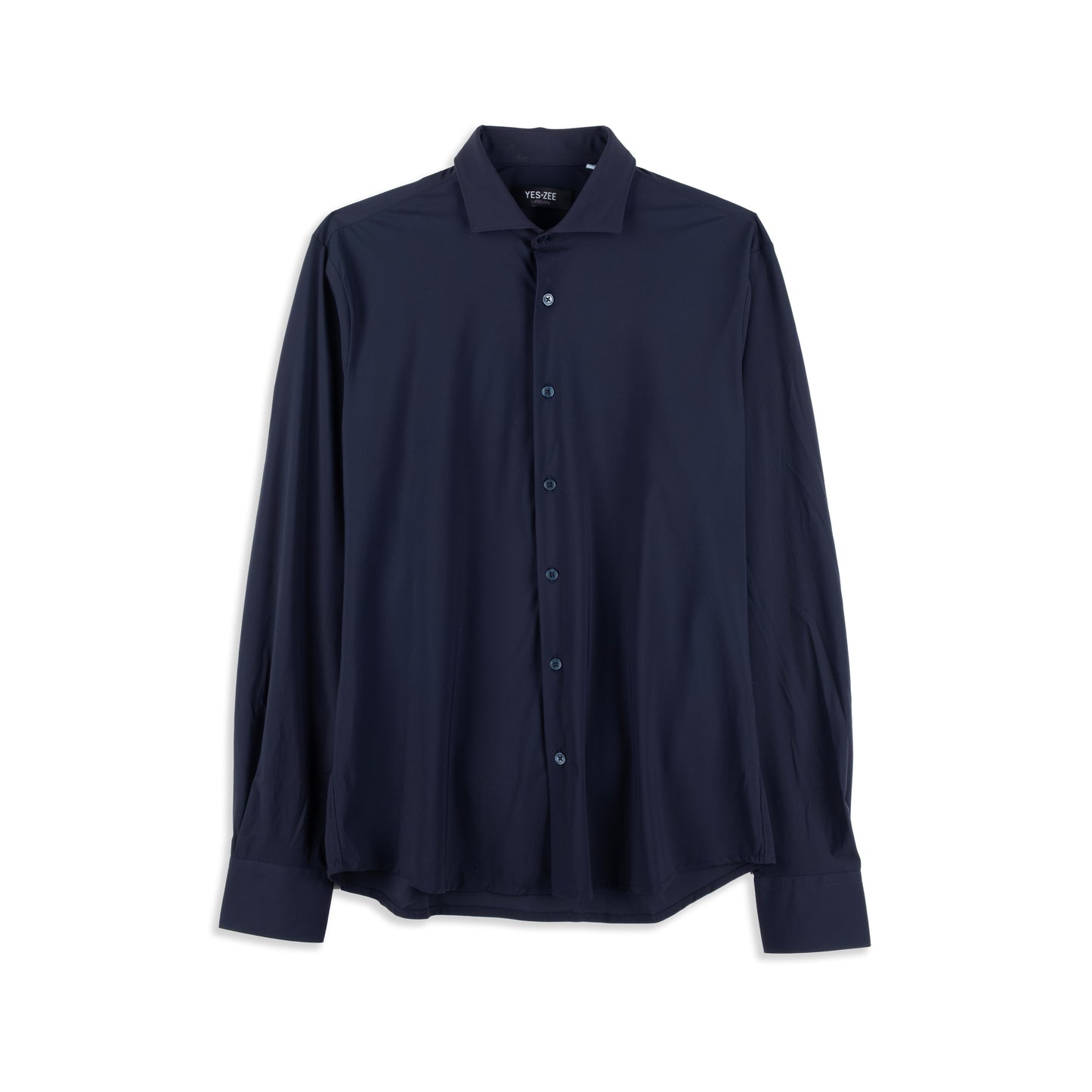 Camisa Social Homem Yes Zee Azul Marinho com Botões