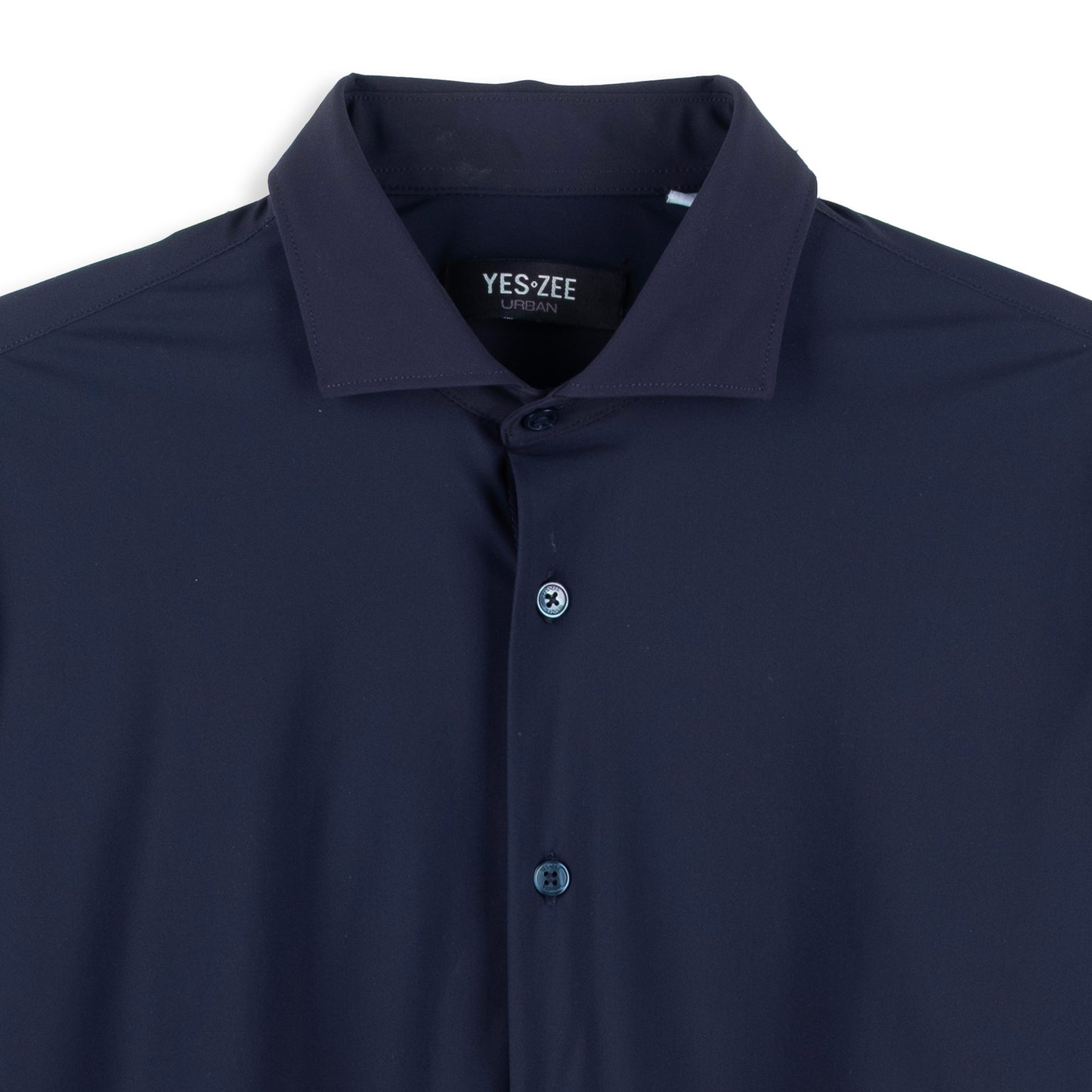 Camisa Social Homem Yes Zee Azul Marinho com Botões