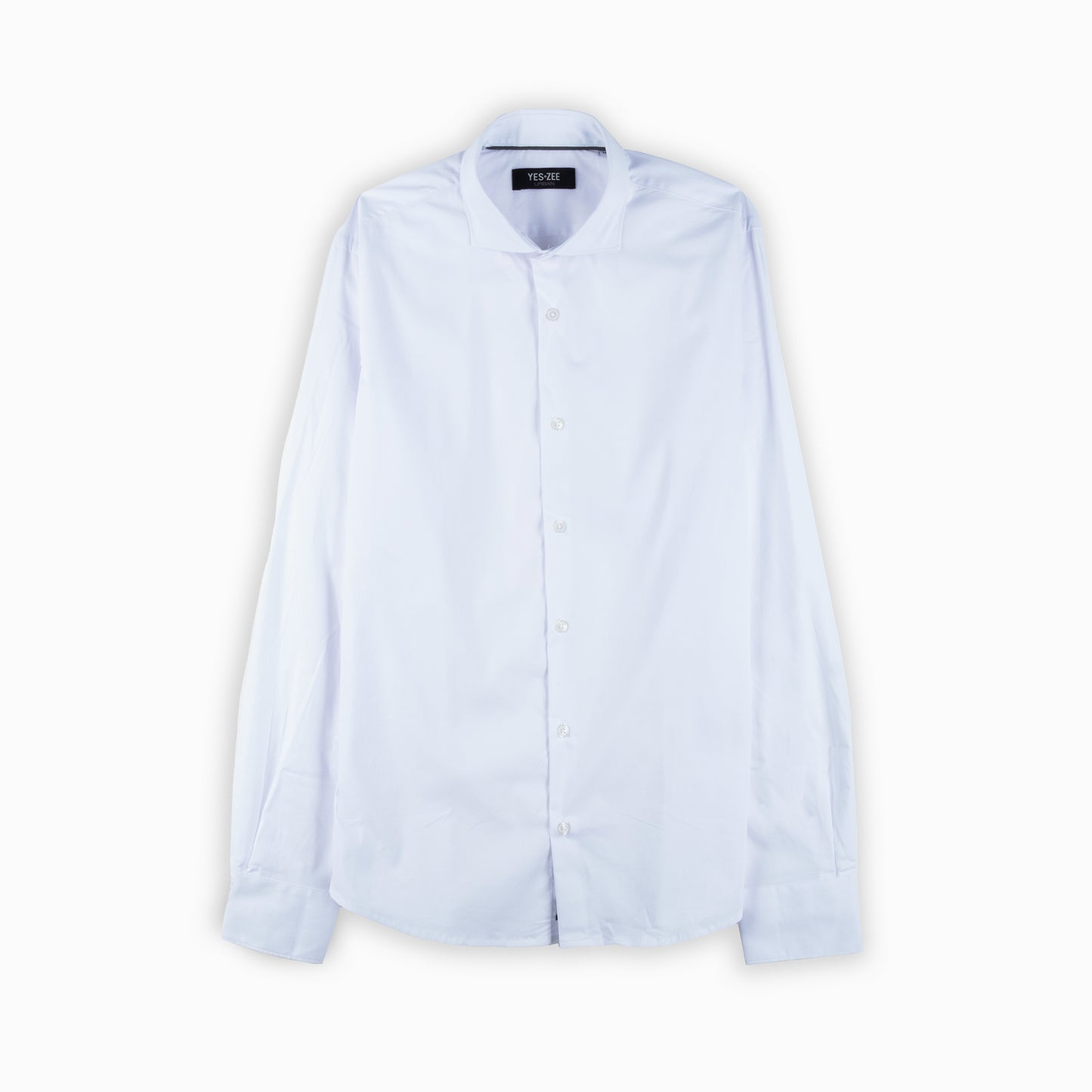 Camisa Homem Clássica Yes Zee Branca com Detalhes Elegantes