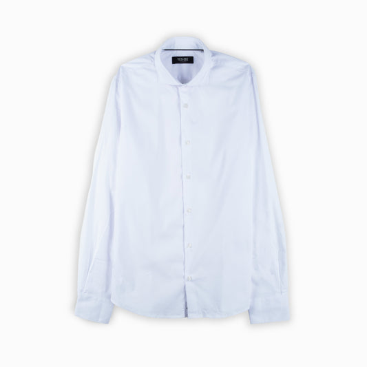 Camisa Homem Clássica Yes Zee Branca com Detalhes Elegantes